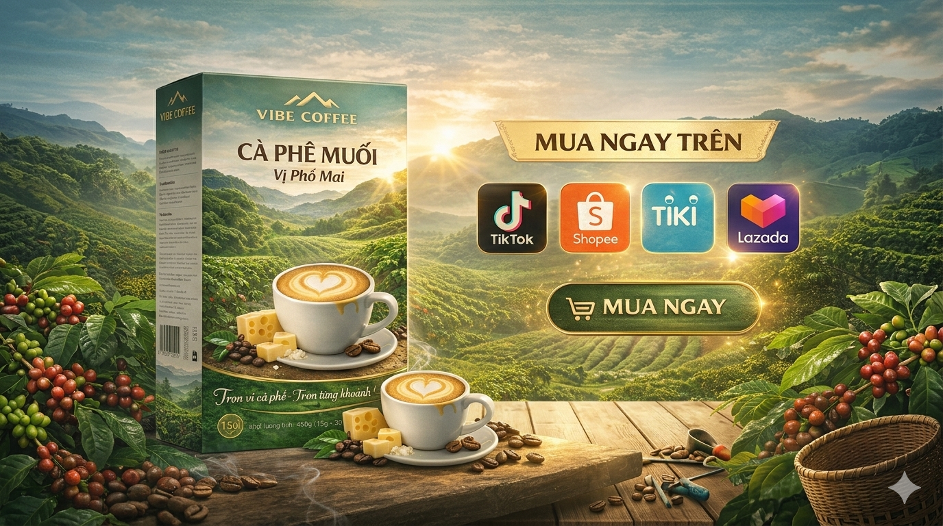 Cà phê muối VIBELA Coffee làm quà cho người nước ngoài